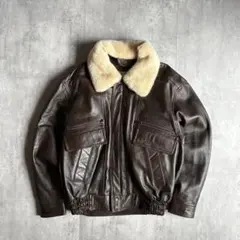 【90s vintage】G-1 フライトジャケット　イタリア産本革　短丈　ボア