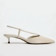 Zaraレザー スリングバック サンダル ベージュ