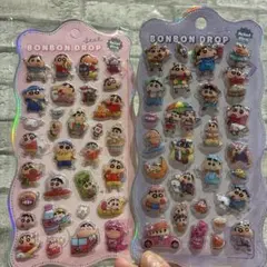 ボンボンドロップシール　しんちゃん　ぷくぷくシール　3D 2枚
