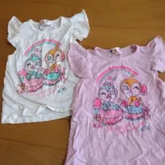 フリル袖キャラクターTシャツ　アンパンマン　ドキンちゃん　コキンちゃん