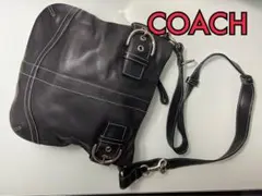 美品★ coach レザーショルダーバッグ 黒