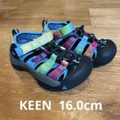 KEEN Newport H2 16cm キッズ サンダル レインボー タイダイ