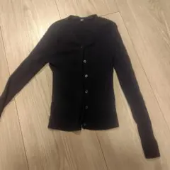ユニクロ ネイビー Lサイズ カーディガン 100%コットン