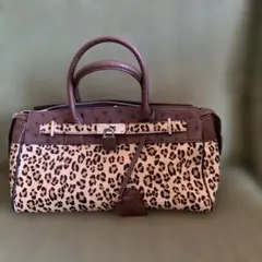 Harrods ハロッズ ハラコ ヒョウ柄 レオパード バッグ 鞄 - メルカリ