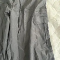 グレー カーゴデニムパンツ サイドポケット付き