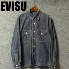 EVISU シャツジャケット　シャンブレー　チンストマチ付き　デニムジャケットのサムネイル