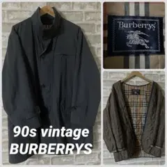 ビンテージ　90s BURBERRYS メンズL コート ノヴァチェック　フード