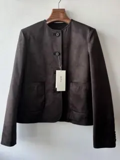 《新品タグ付き》ミラオーウェン パッチポケットコンパクトスエードジャケット