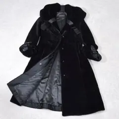 現行 EMPORIO ARMANI 羊革 シープファー 毛皮 コート 黒 40 - メルカリ