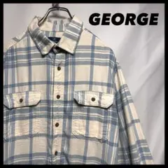 古着　GEORGE ネルシャツ　チェック　8
