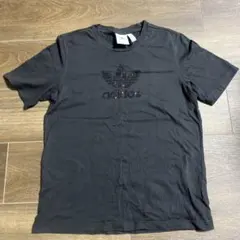 adidas ストーン装飾 ブラック 半袖Tシャツ