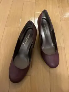 chocolates バーガンディ プレーンパンプス 5