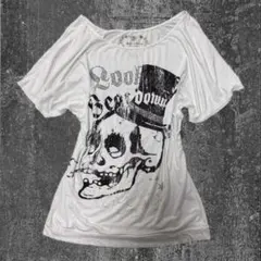 スカル y2k 平成 スパンコール tシャツのサムネイル