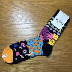 【新品未使用】Happy Socks マルチカラーパターンソックス
