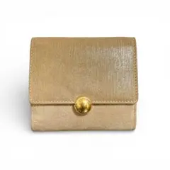 Christian Dior 三つ折り財布 ゴールド 保存袋付