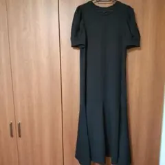 GU ブラック 半袖カットソーワンピース　大きいサイズ