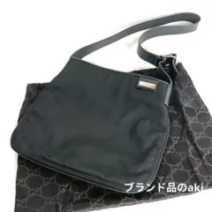 美品】フェリージ ショルダーバッグ ナイロン レザー フラップ 