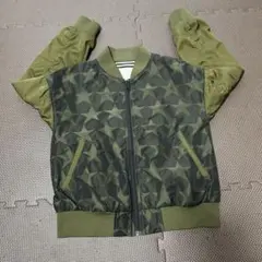 オリーブグリーン 星柄ジャケット