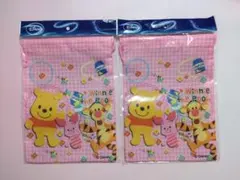 【匿名配送】Disney☆プーさん ピグレット ティガーの巾着袋2枚セット