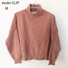 studio CLIP スタディオクリップ ハイネックニット セーター 編み M