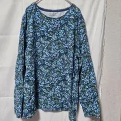 レディース [2X] 花柄 長袖 Tシャツ おしゃれ 可愛い お出かけ 古着