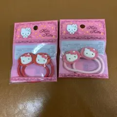 新品 ハローキティ ヘアゴム 4個 赤＆ピンク色　匿名発送