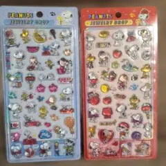 スヌーピー 硬いシール 二点セット