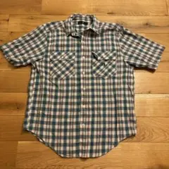 POLO CLUB 半袖シャツ チェック L ロゴ刺繍 日本製のサムネイル