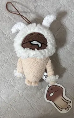 おさわり探偵 白うさぎなめこぬいぐるみ ストラップ付き - メルカリ