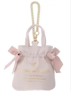 Maison de FLEUR ダブルリボンギャザートートバッグ キーホルダーU