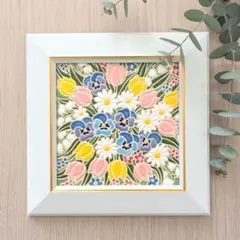 Flor de Primavera【春の花】｜スペインタイル｜額装｜№25261