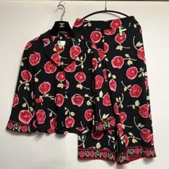 人気】LEONARD レオナール 花柄 セットアップM カーディガン スカート