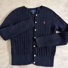 POLO RALPH LAUREN ケーブルニット カーディガン ネイビー