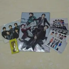 嵐コン クリアファイル、ミニうちわ、メダルバッジ(黄)