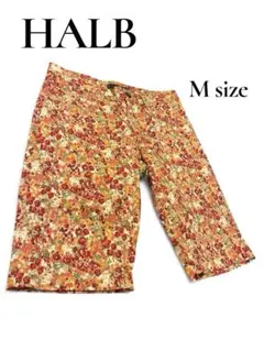 HALB 花柄 ストレッチ ハーフパンツ 小花柄 M