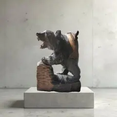 木彫り熊置物 約43cm
