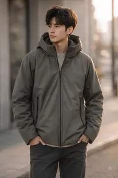 【試着のみ】nano universe ダウンジャケット グレー 中綿 ブルゾン