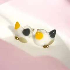 min. みけねこピアスno.3