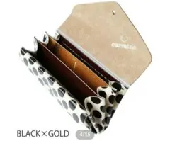 カーマイン carmine 長財布 白黒ドット