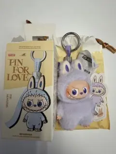 POPMART PIN FOR LOVE ぬいぐるみ ラブブイ ニシャル【E】