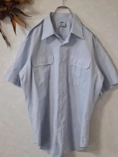 90s 米軍官給品 DSCP　ライトブルー　半袖シャツ