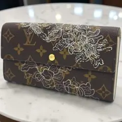 ルイヴィトン ポルトフォイユ サラ ダンテェル 花柄 刺繍 モノグラム 長財布