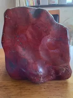佐渡赤玉石 特大 玉石 丸玉 直径14.5cm 黄玉赤石 鑑賞石 天然石 原石