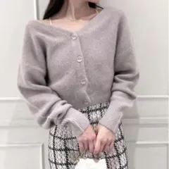 snidelライトグレーカーディガン