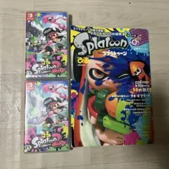 ソフト2枚　スプラトゥーン2 兄弟で遊ぶのにいかがでしょうか？　本おまけ