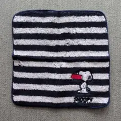 SNOOPY ハンカチタオル ボーダー柄