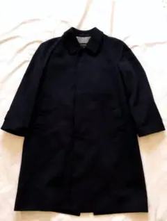 カシミヤ１００％　Magkaiser　ステンカラーコート　４　ブラック　カシミア