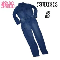 美品✨BLUE B デニム　オールインワン デニム　つなぎ　S
