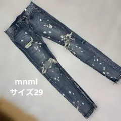mnml M1SPLASH STRETCH DENIM ミニマルスキニー 29