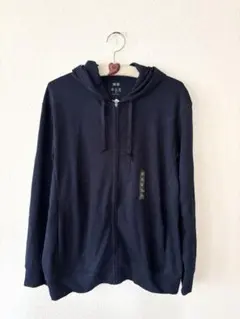 新品　ユニクロ　エアリズムUVカットフルジップパーカ　メンズXL ネイビー